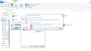 بررسی خطای فلش با استفاده از windows Utility